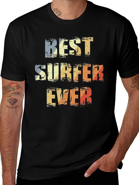 Best Surfer Ever Graphic Tee - Vintage Style Shirt