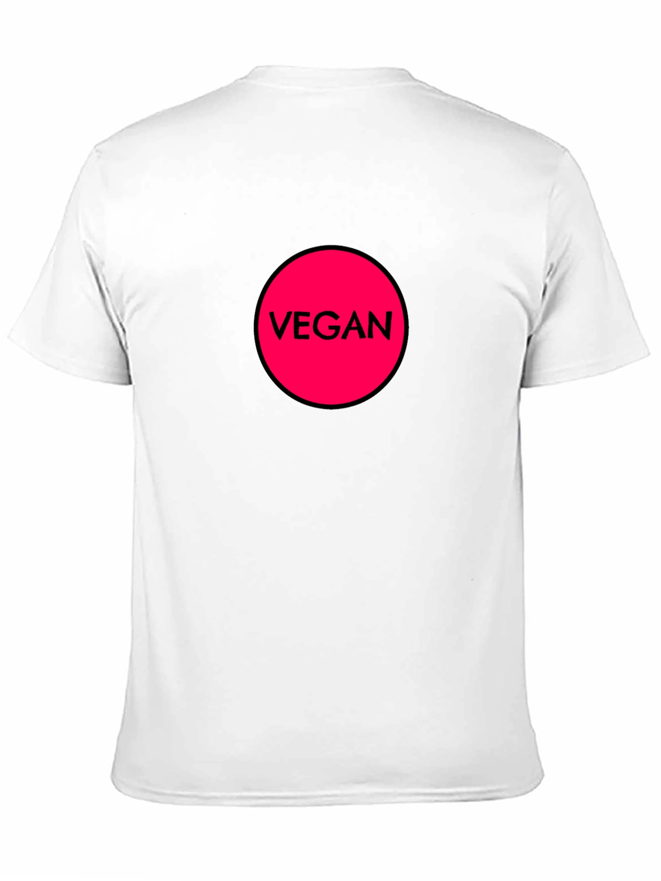 Vegan Circle Graphic T-Shirt - Black