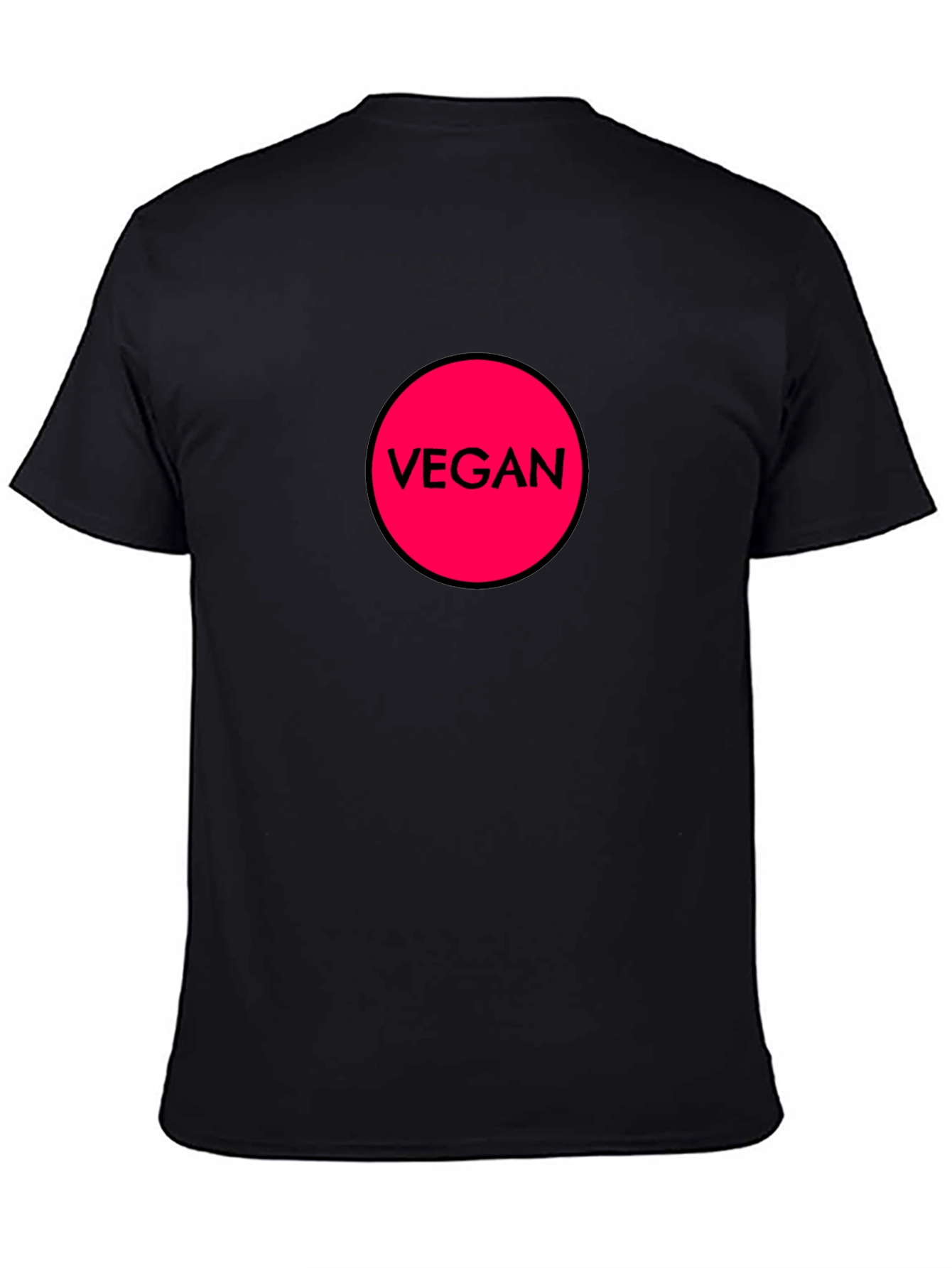 Vegan Circle Graphic T-Shirt - Black