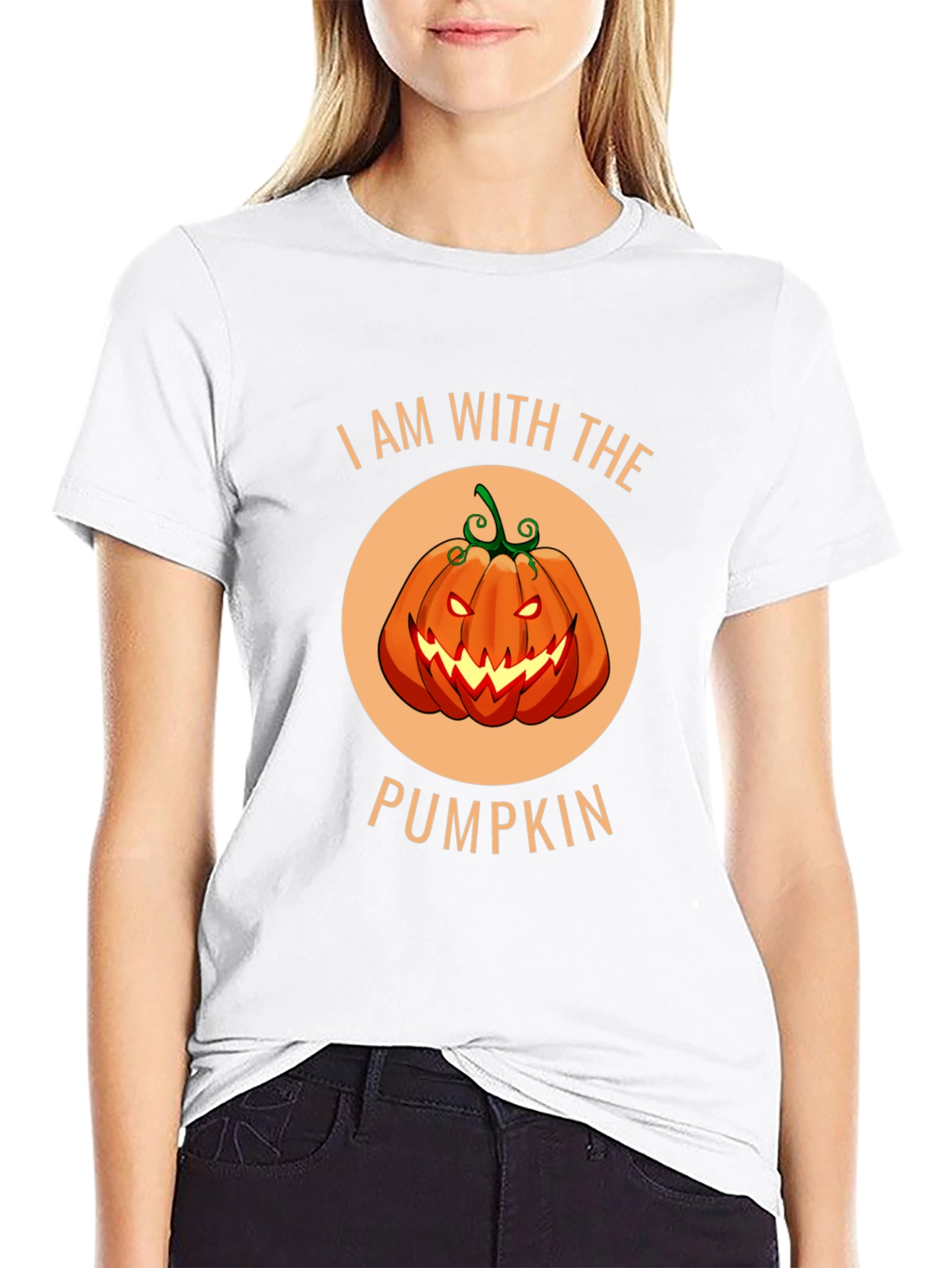 I Am With The Pumpkin Halloween Graphic Tee