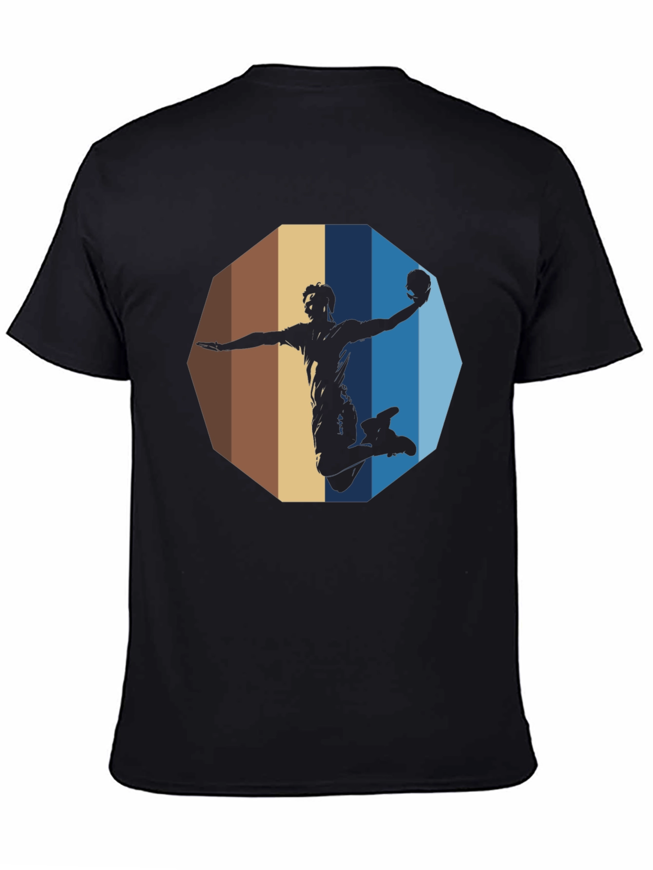 Handball Silhouette Graphic Tee - Black