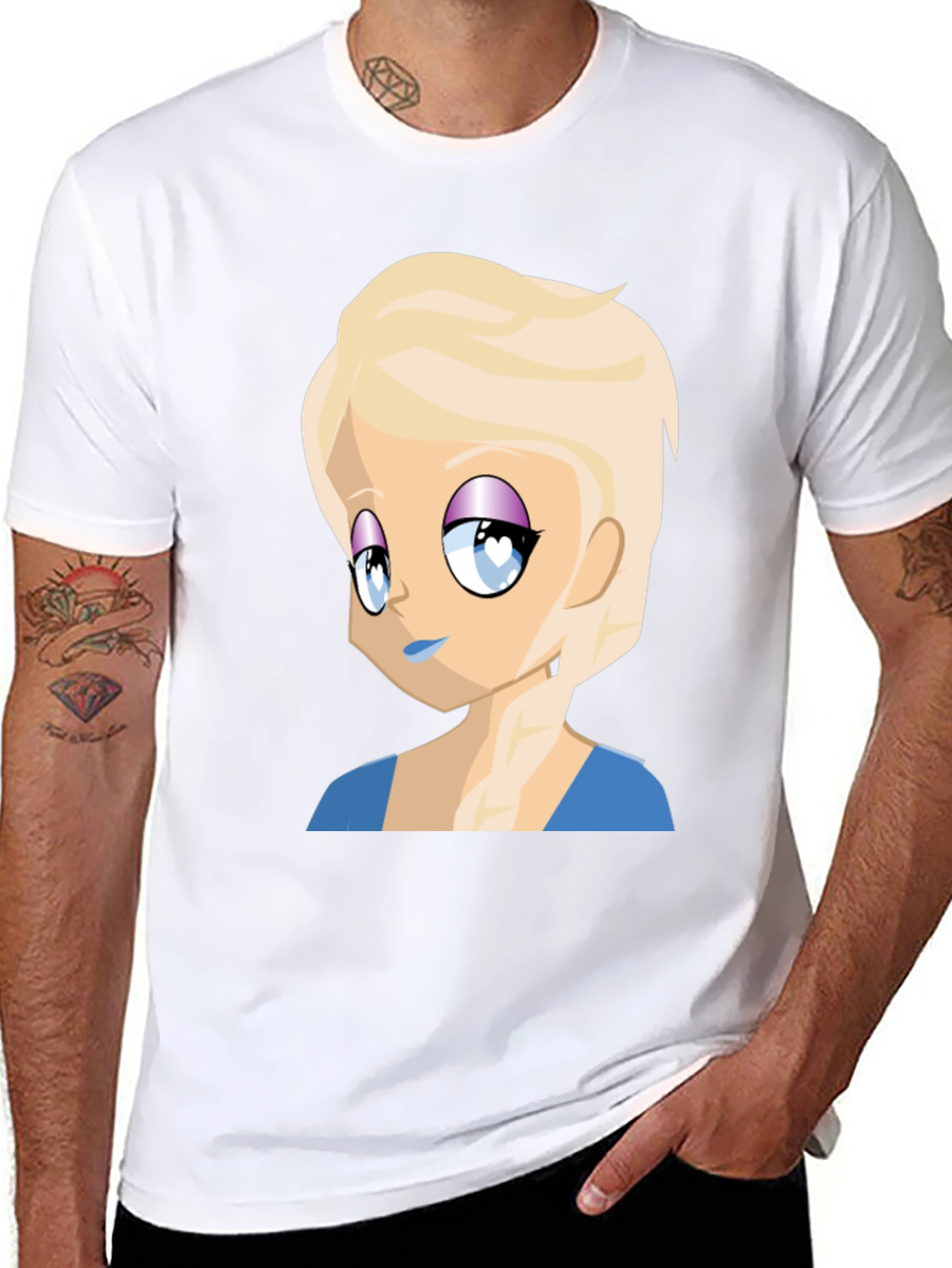Anime Girl Graphic Tee - Black Casual T-Shirt