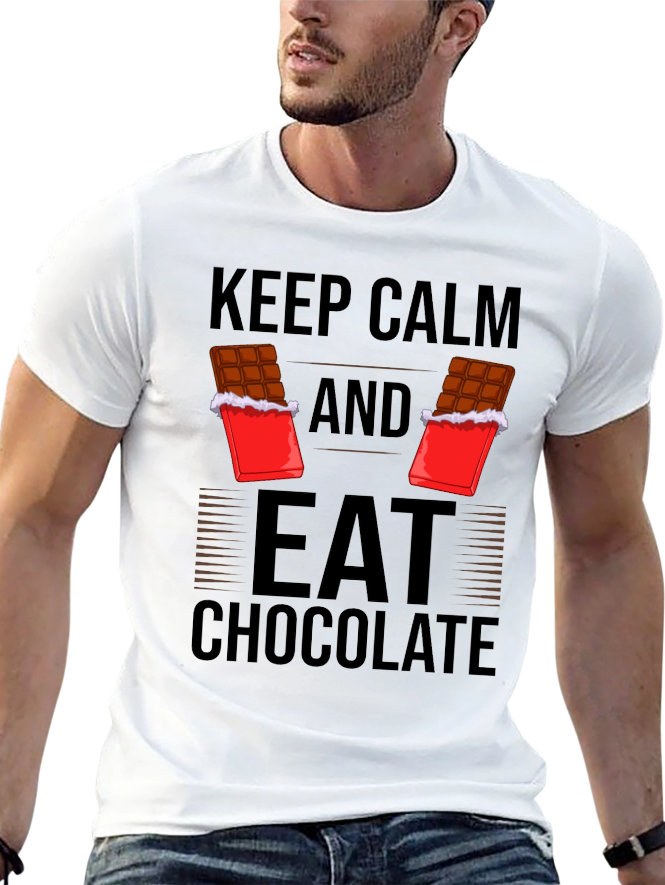 Keep Calm Eat Chocolate Graphic Tee