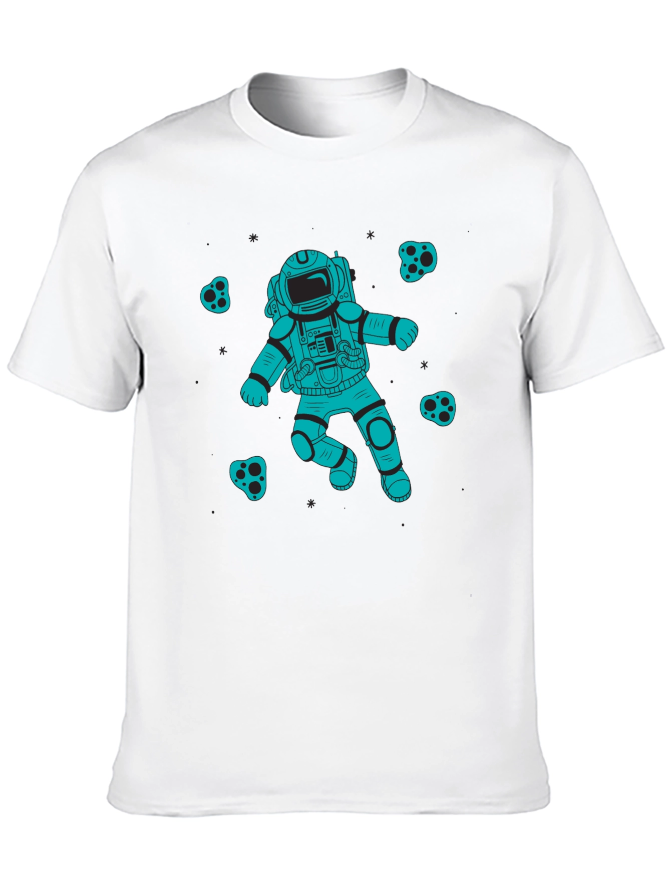 Astronaut Graphic Print Crew Neck T-Shirt