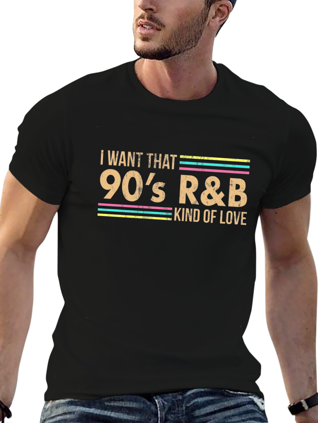 90s R&B Love Graphic Tee - Black