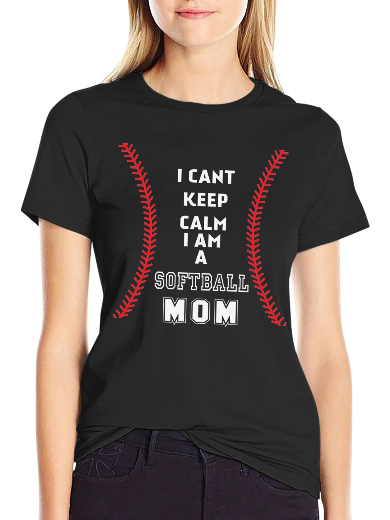 I Cant Keep Calm Softball Mom T-Shirt