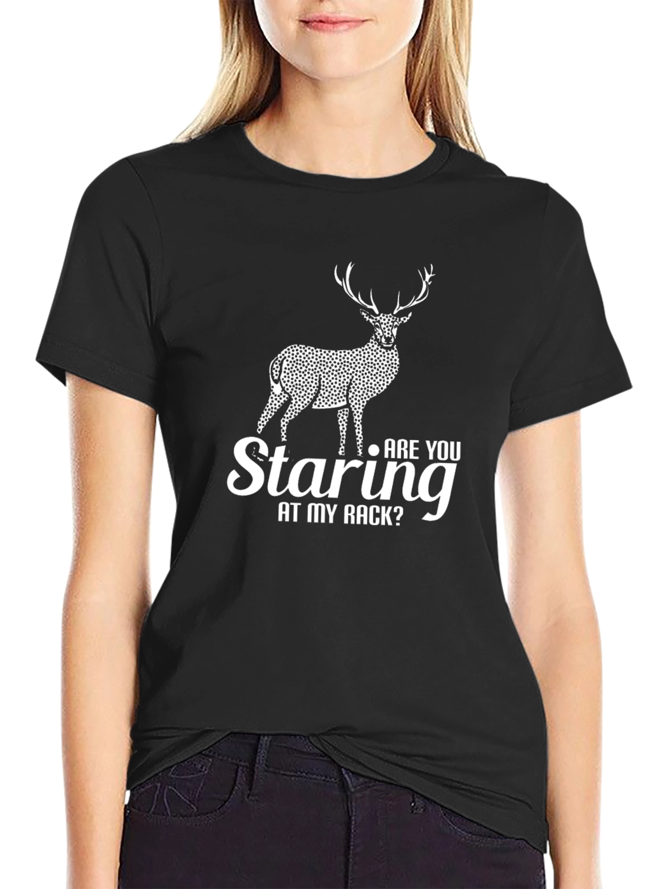 Staring at My Rack Deer Graphic Tee
