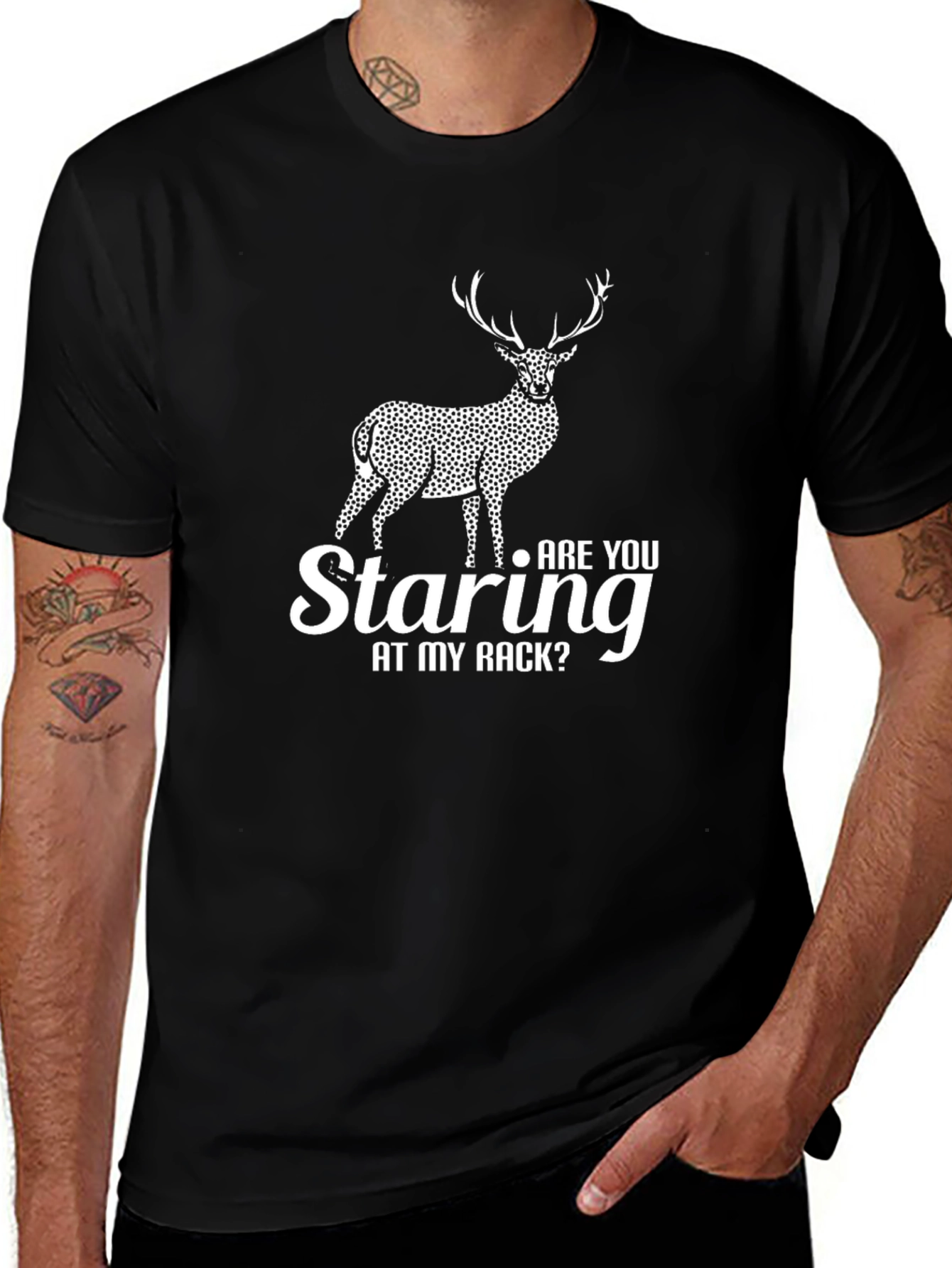 Staring at My Rack Deer Graphic Tee