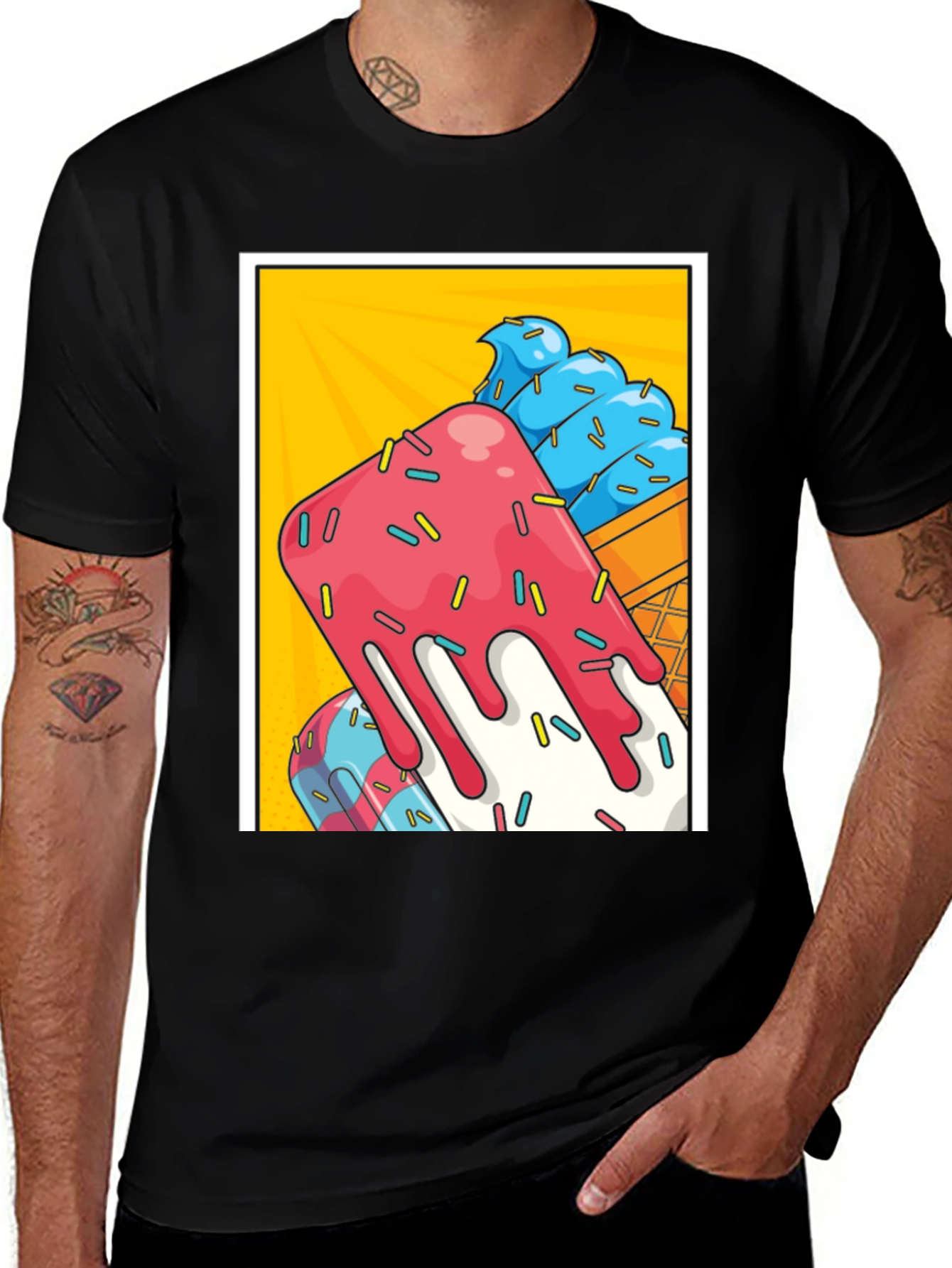 Ice Cream Popsicle Graphic Tee - Cool Summer Vibes!