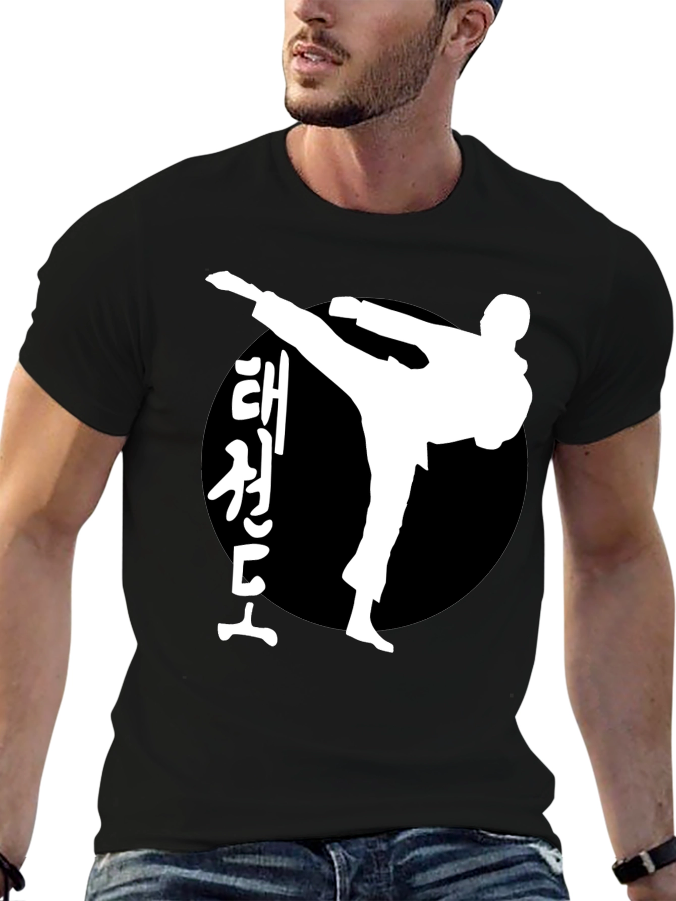 Taekwondo Kick Black T-Shirt