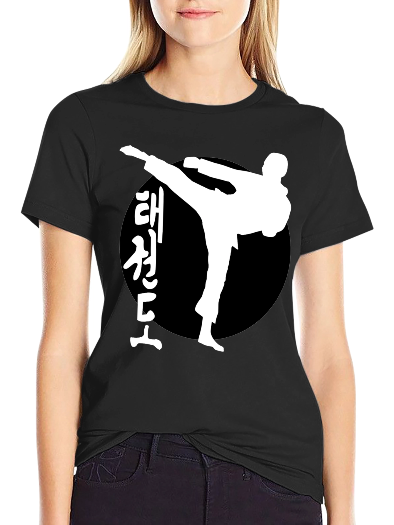 Taekwondo Kick Black T-Shirt