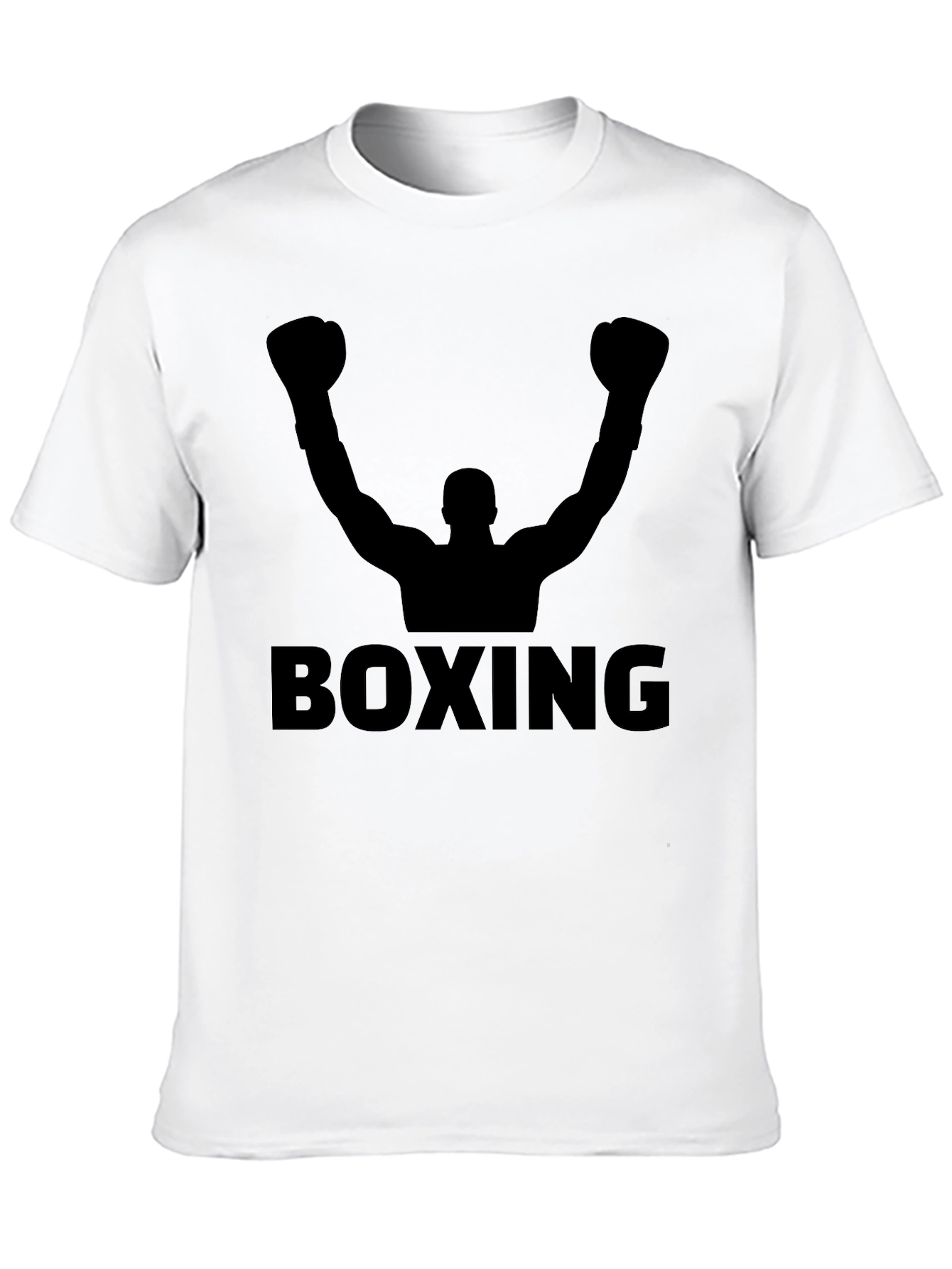 Boxing Silhouette Graphic Tee - Black
