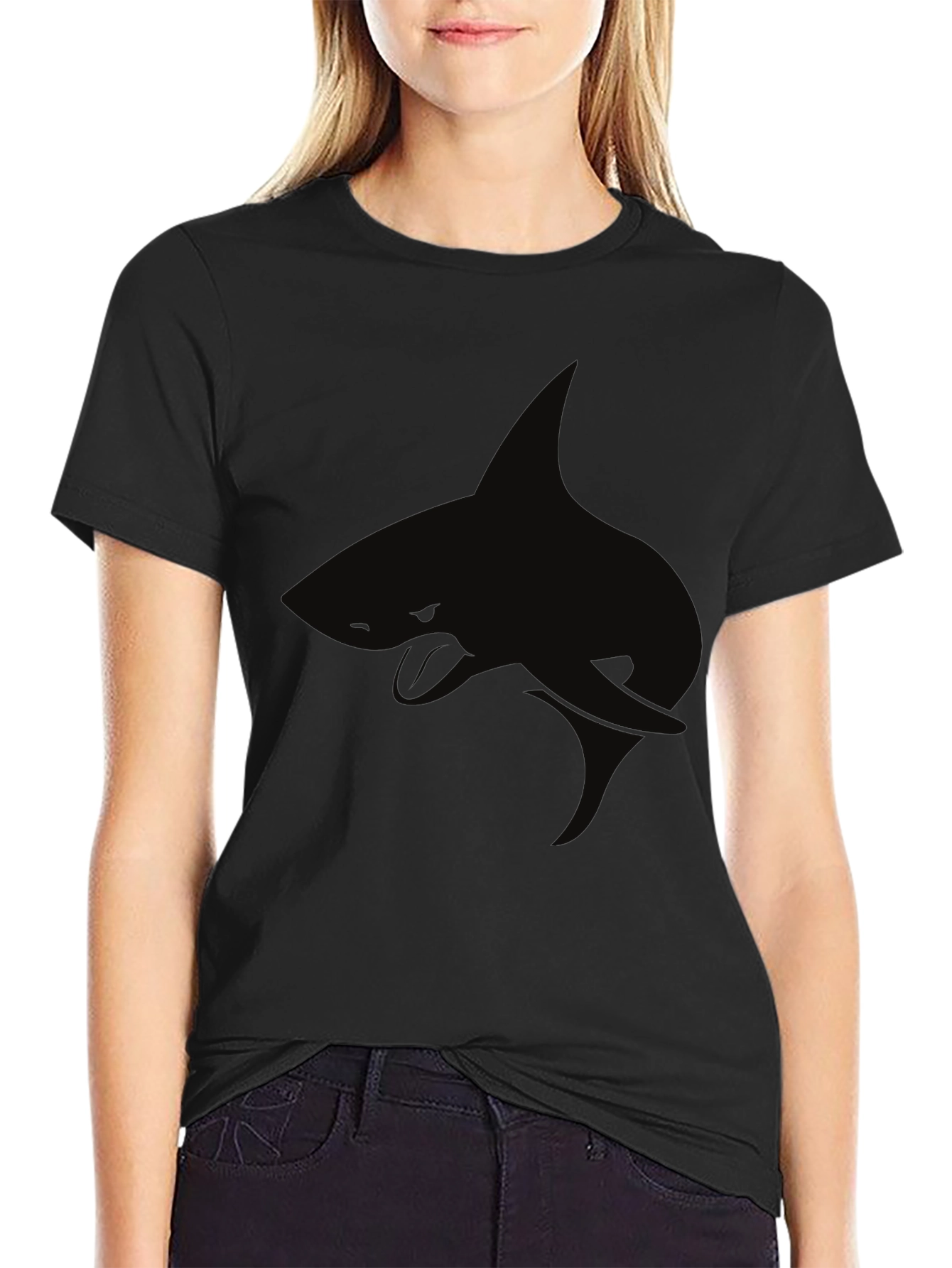 Black Shark Graphic Tee - Cool Casual Style