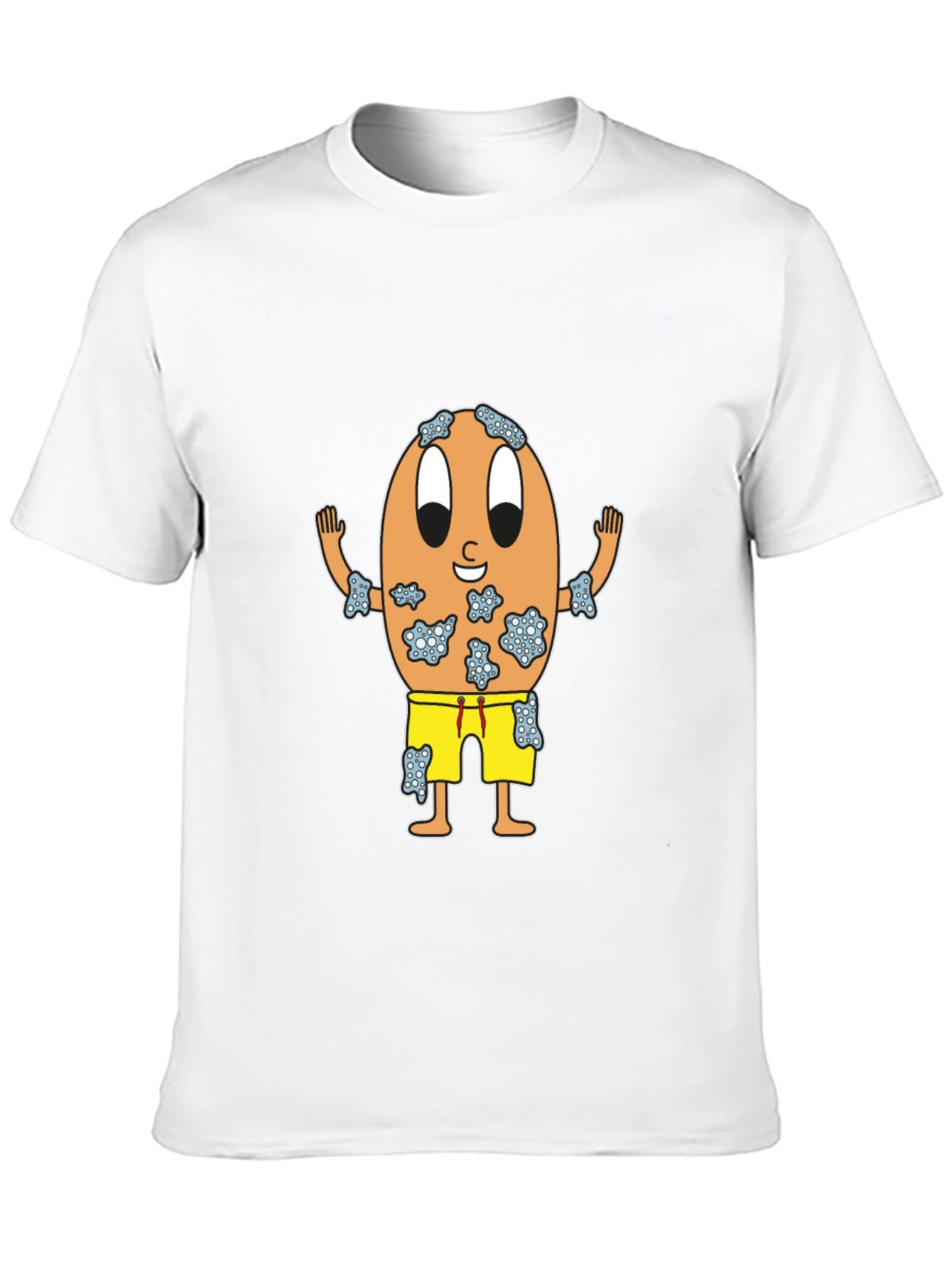 Funny Egg Cartoon Black T-Shirt