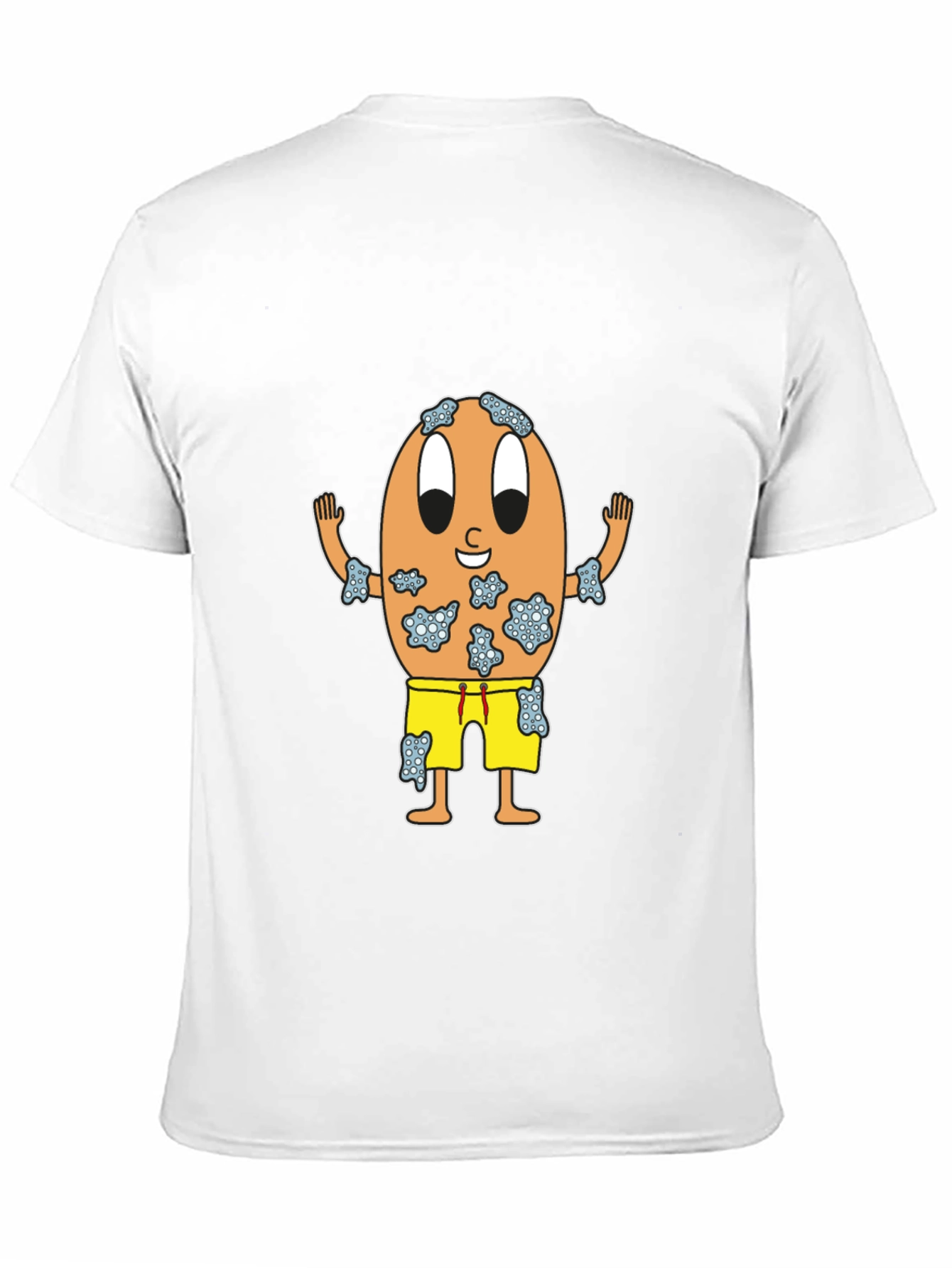 Funny Egg Cartoon Black T-Shirt