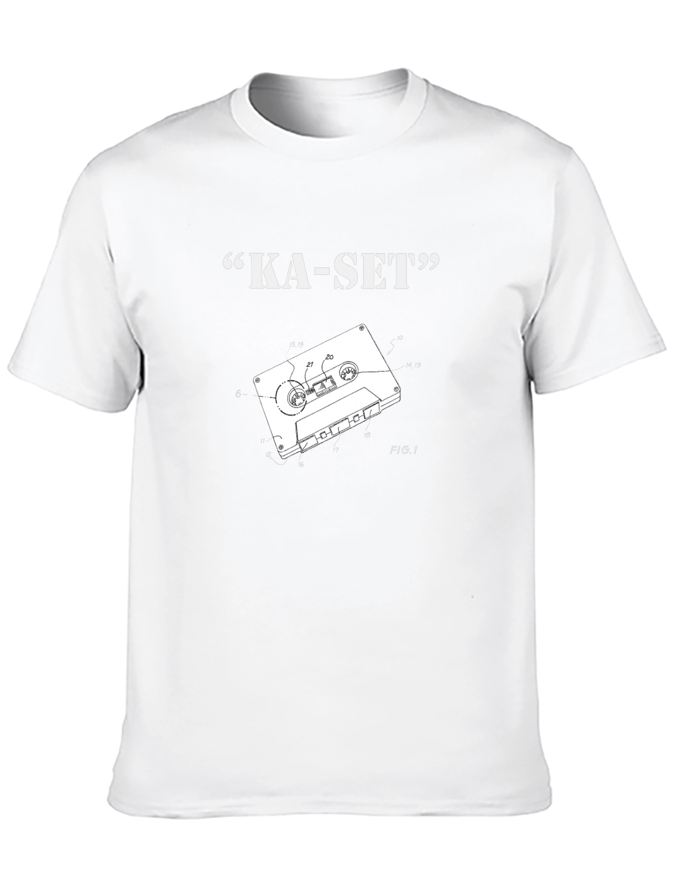 Retro KA-SET Cassette Tape Black T-Shirt