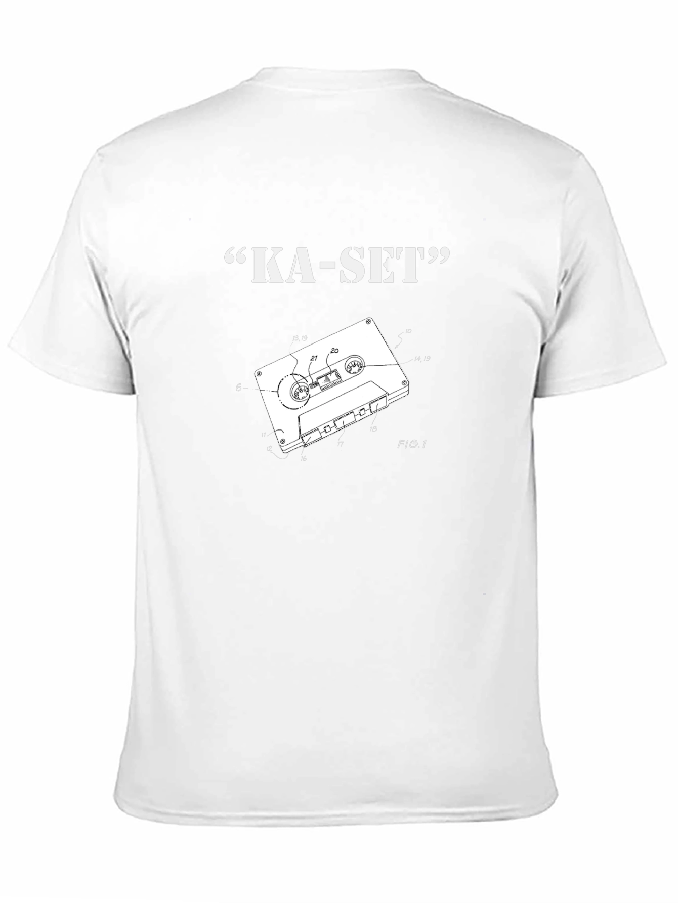 Retro KA-SET Cassette Tape Black T-Shirt