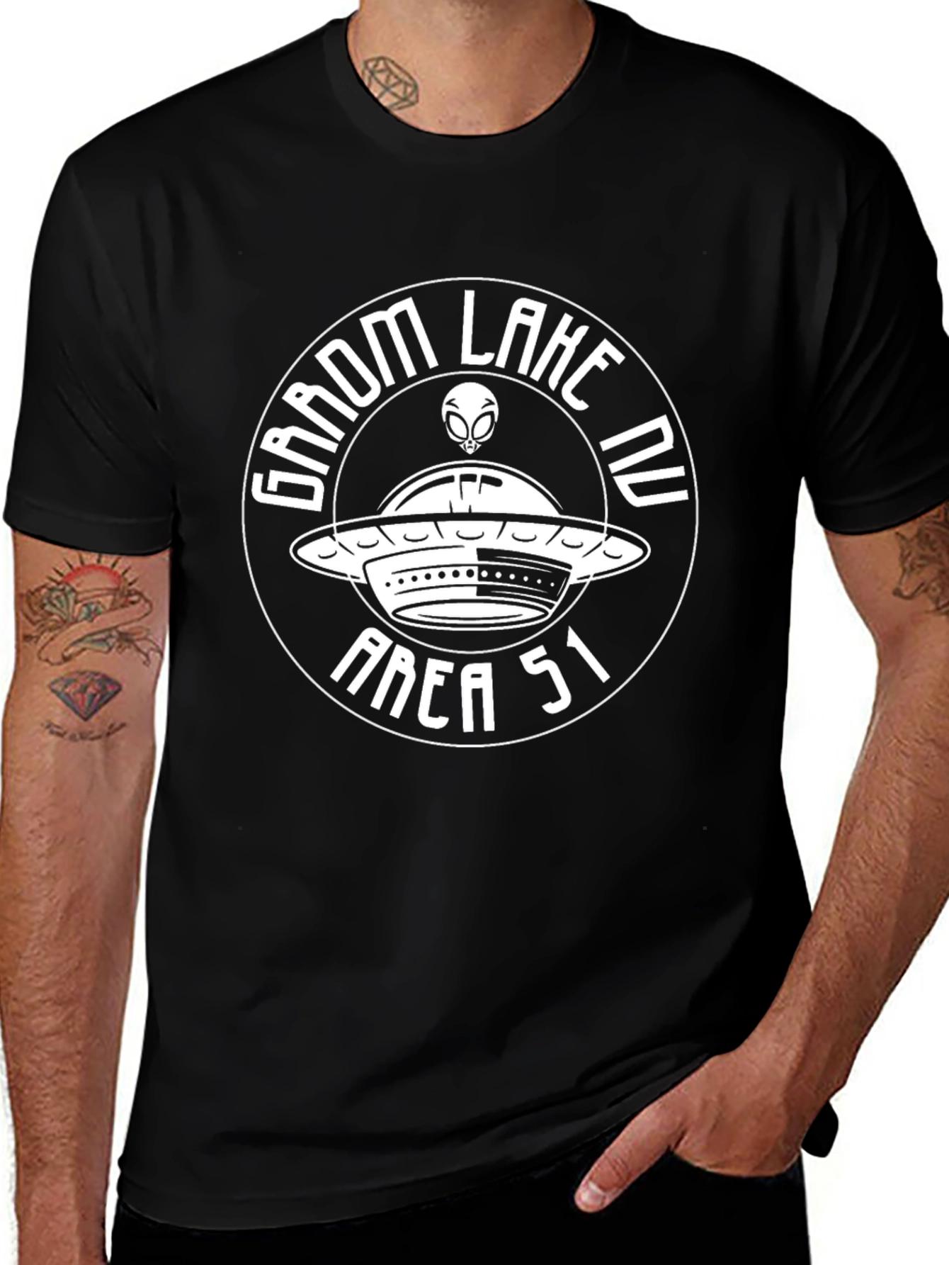 Groom Lake Nevada Area 51 UFO Alien T-Shirt