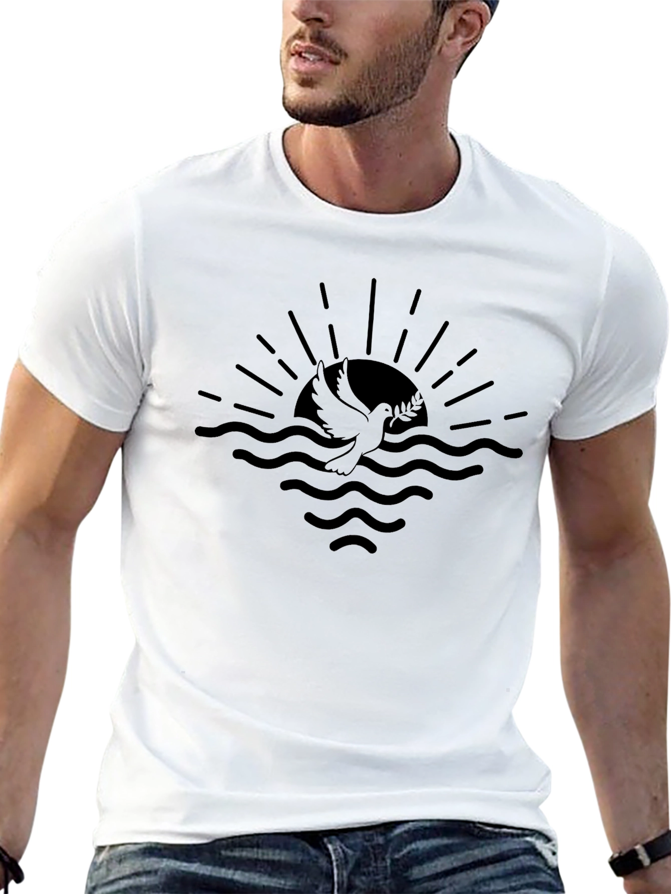 Dove Peace Symbol Graphic Tee