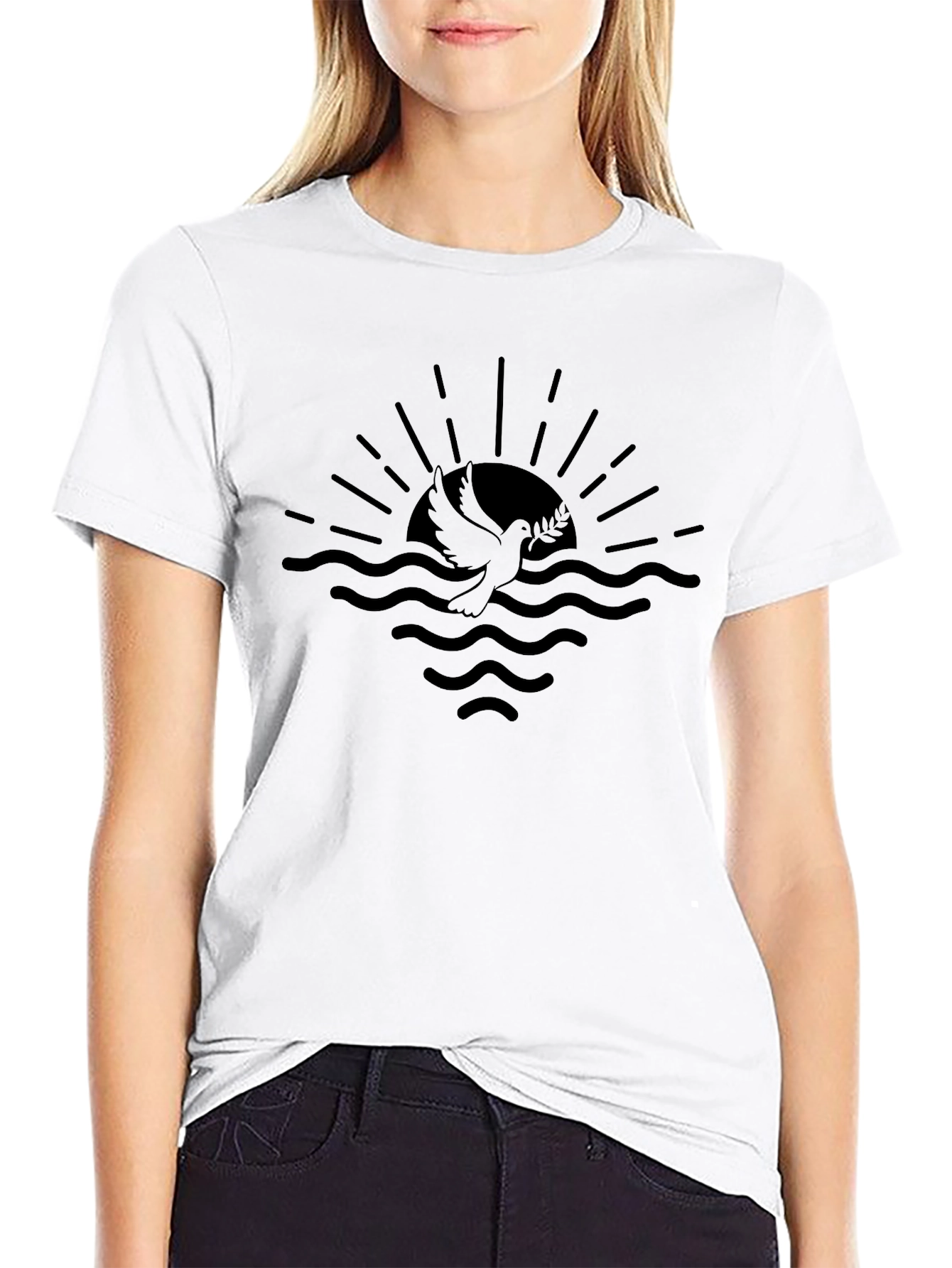 Dove Peace Symbol Graphic Tee