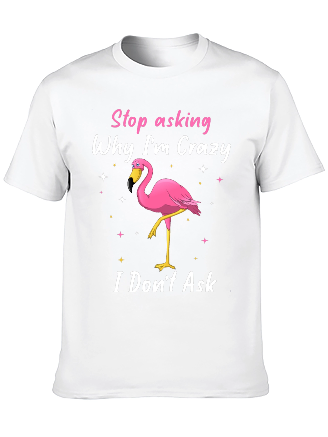 Crazy Flamingo Graphic T-Shirt