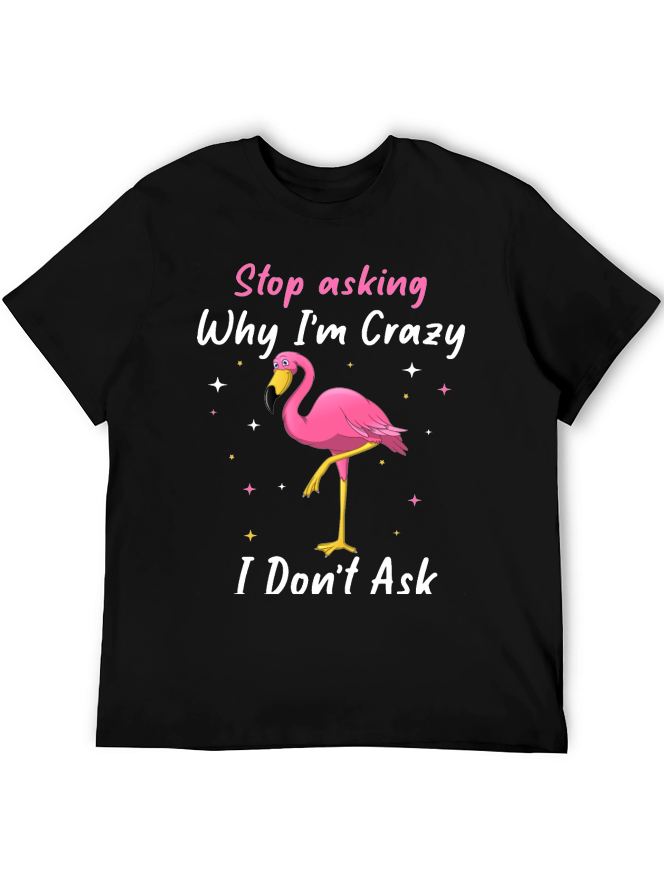 Crazy Flamingo Graphic T-Shirt