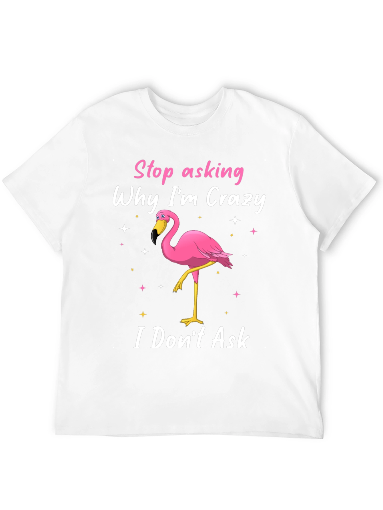 Crazy Flamingo Graphic T-Shirt