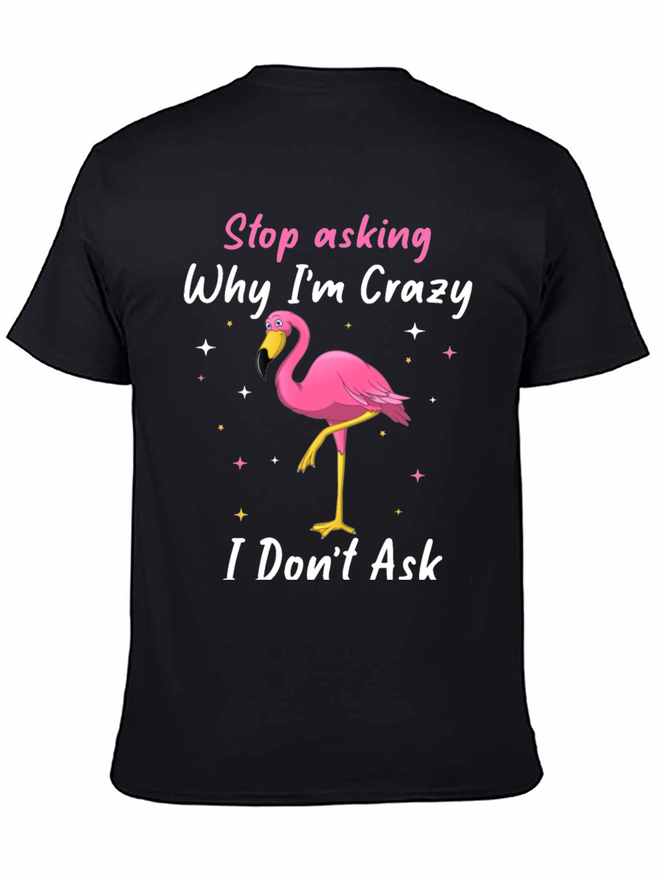 Crazy Flamingo Graphic T-Shirt