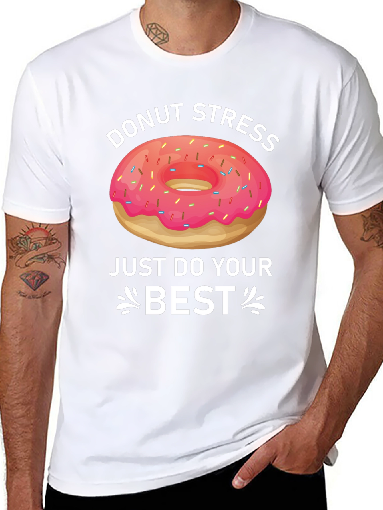 Donut Stress T-Shirt Funny Graphic Tee