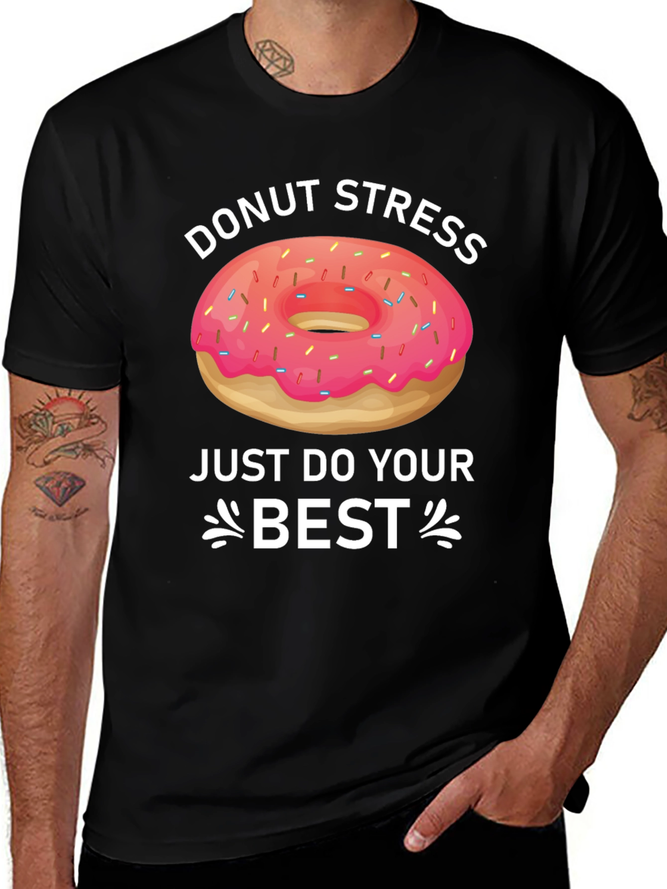 Donut Stress T-Shirt Funny Graphic Tee