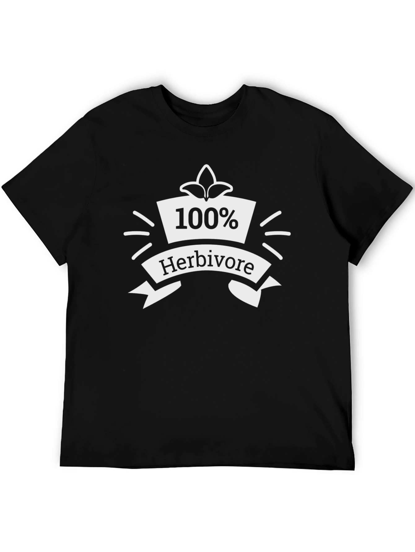 100% Herbivore Black Graphic Tee