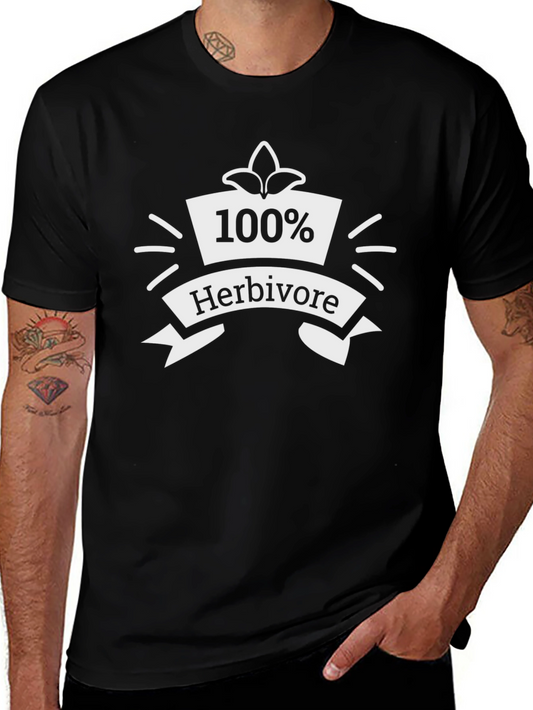 100% Herbivore Black Graphic Tee