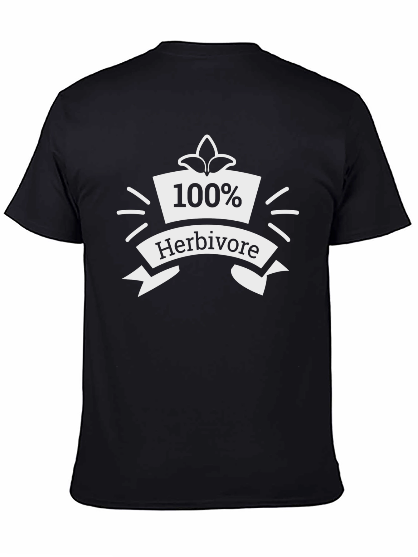 100% Herbivore Black Graphic Tee