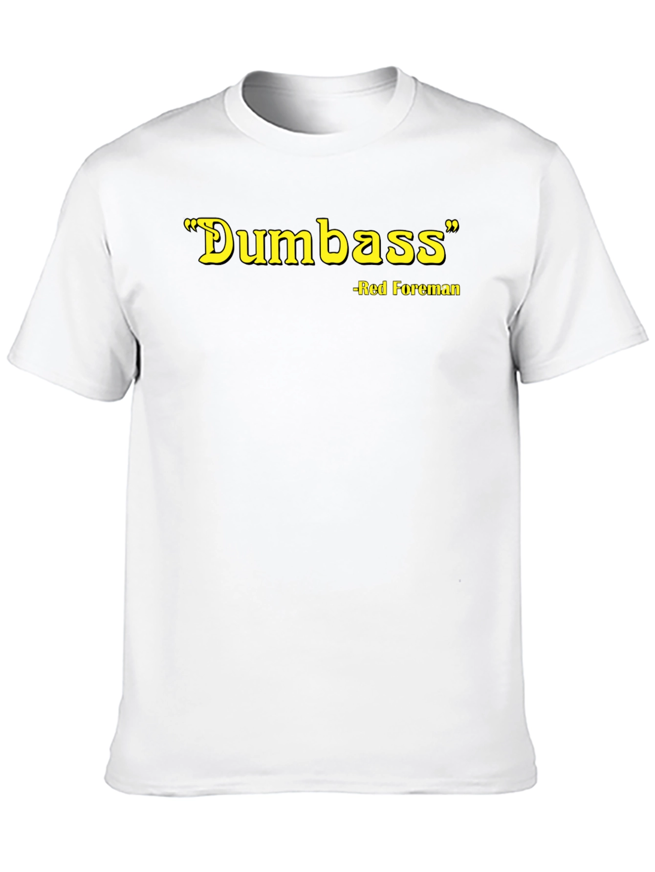 Red Foreman Dumbass Graphic T-Shirt - Black