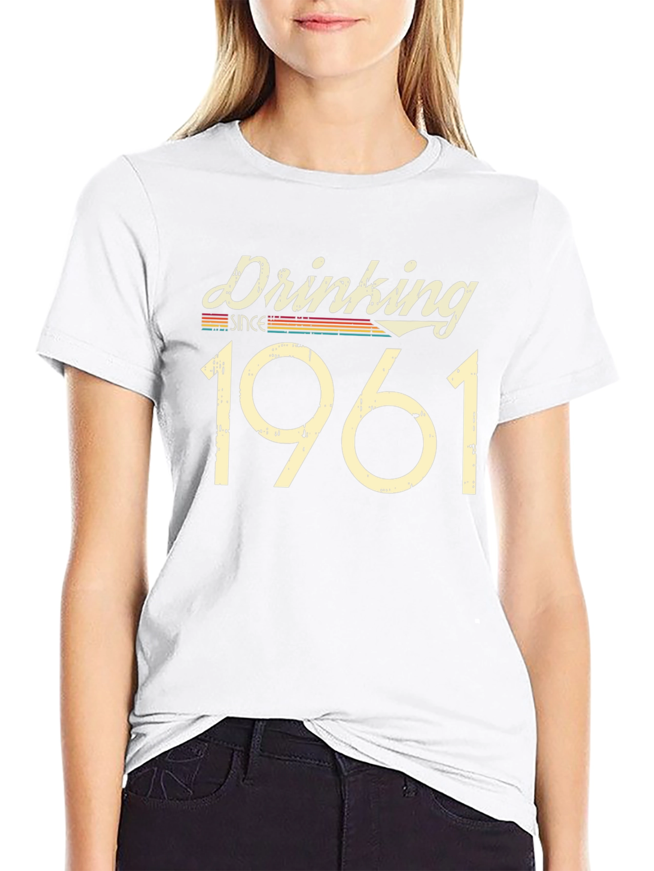 Drinking Since 1961 Graphic Tee - Black