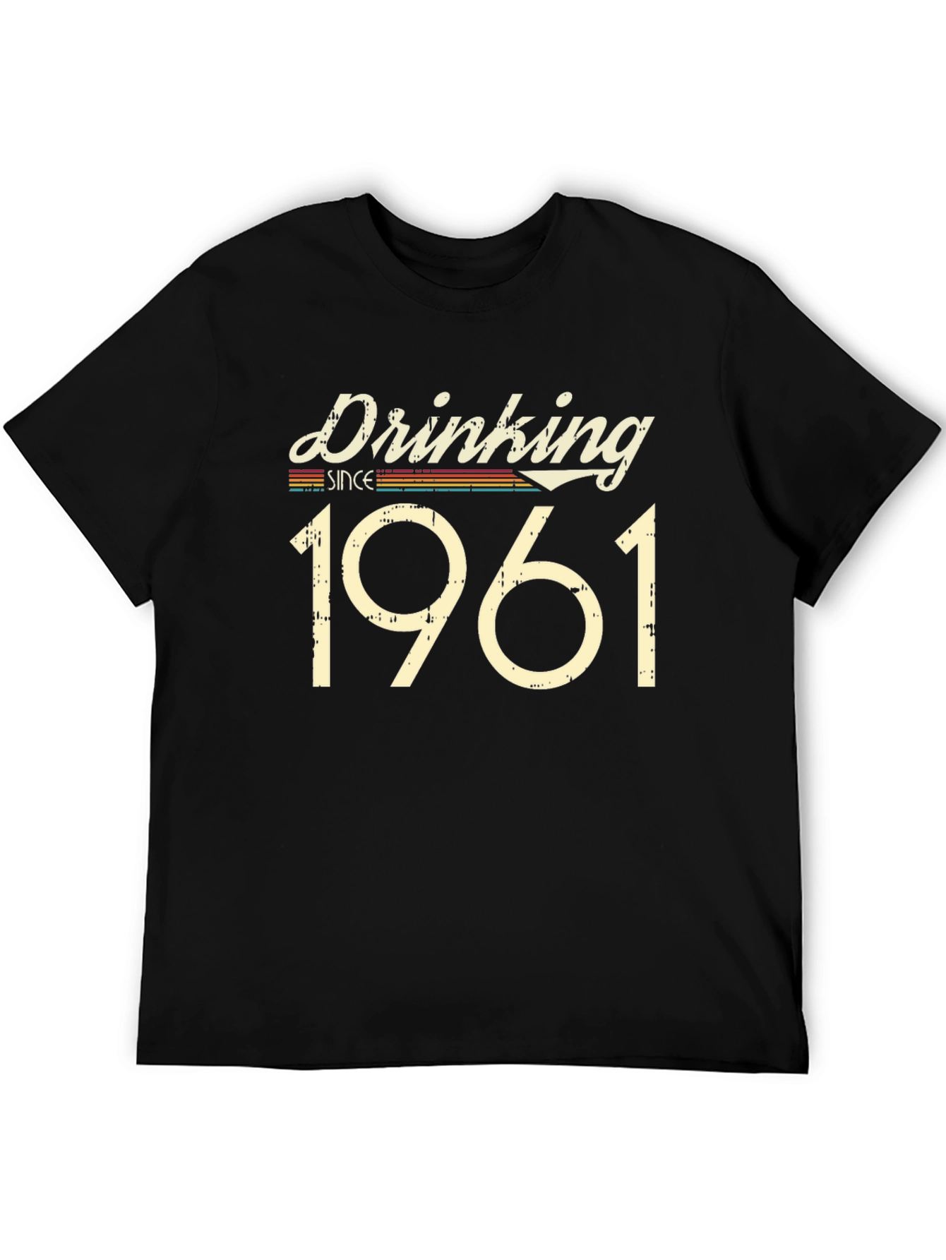 Drinking Since 1961 Graphic Tee - Black