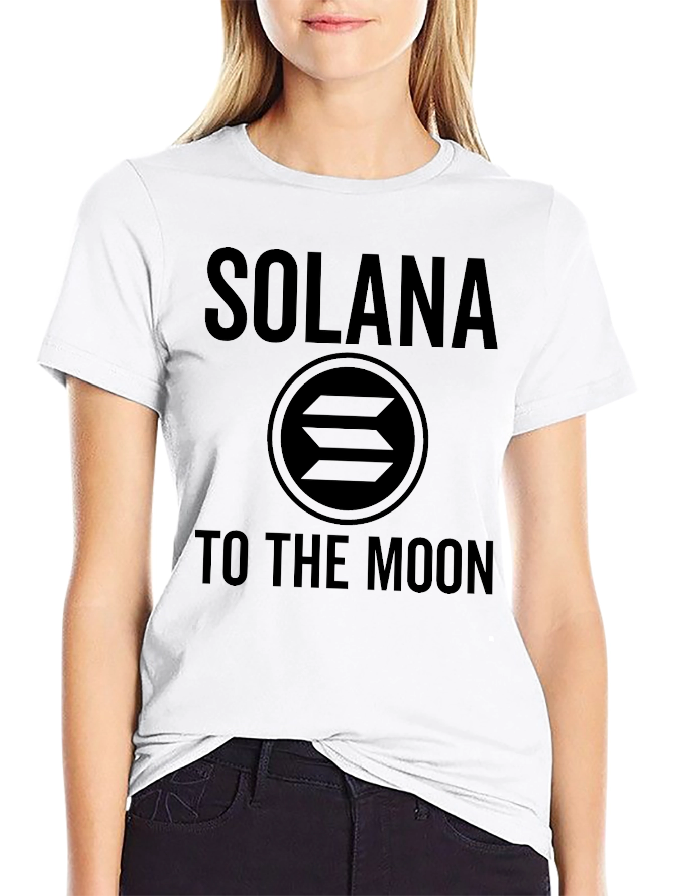 Solana To The Moon Crypto T-Shirt