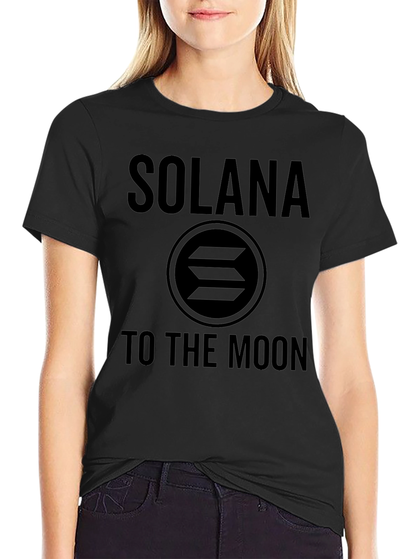 Solana To The Moon Crypto T-Shirt