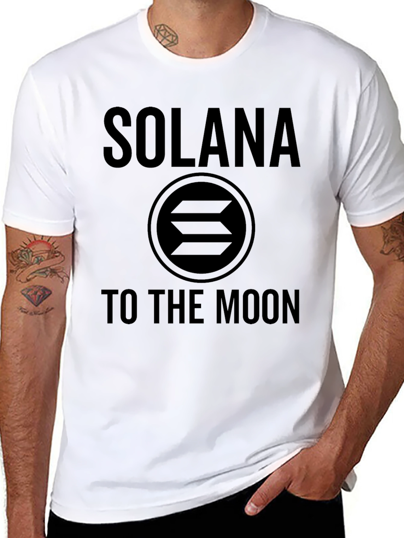 Solana To The Moon Crypto T-Shirt