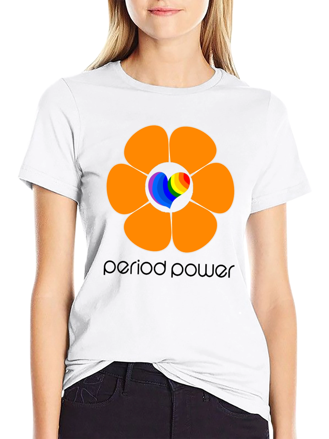 Period Power Flower Graphic T-Shirt - Empowering Design