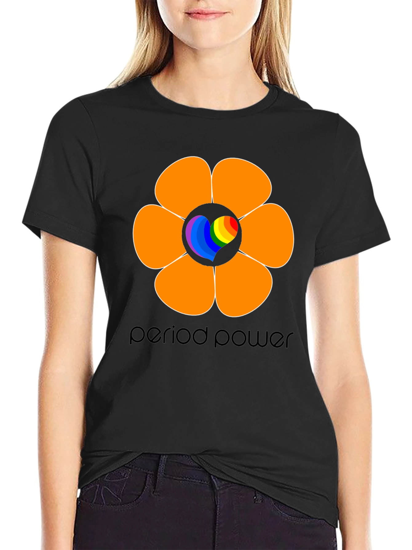 Period Power Flower Graphic T-Shirt - Empowering Design