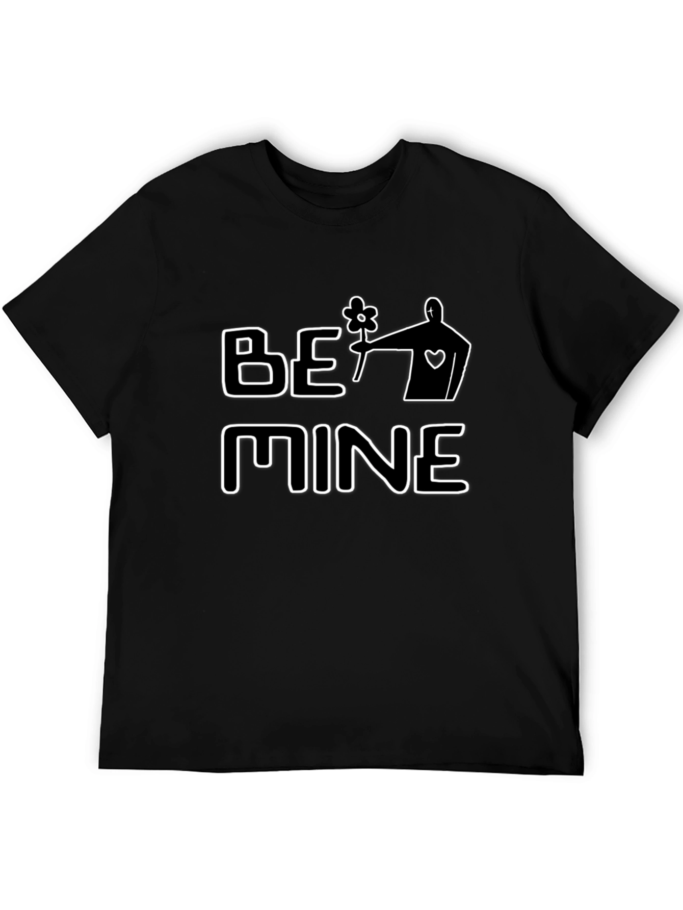 Be Mine Graphic Tee - Black Casual T-Shirt