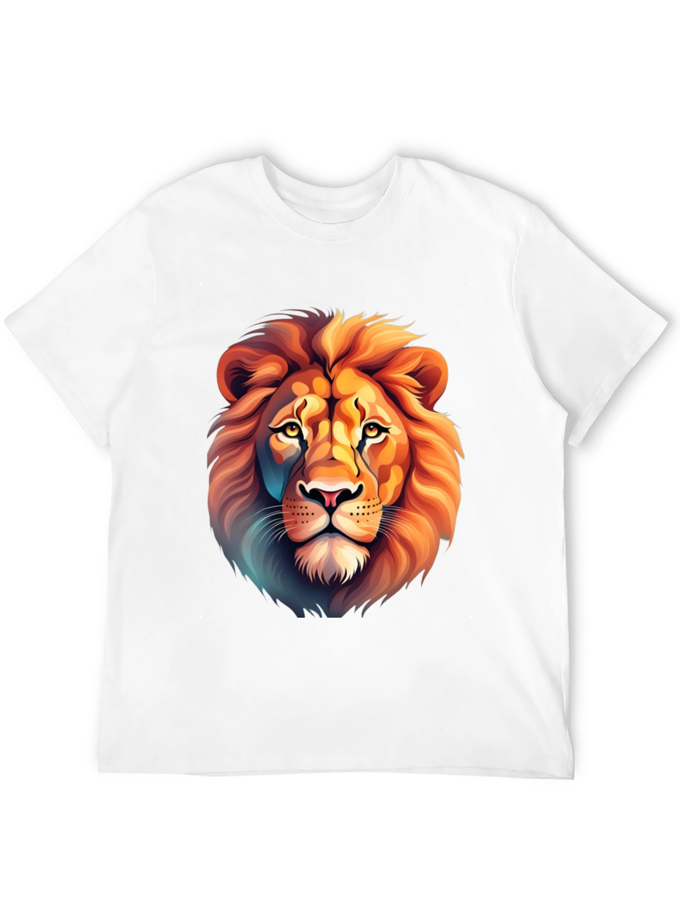 Lion Graphic Tee - Stylish Animal Print Shirt