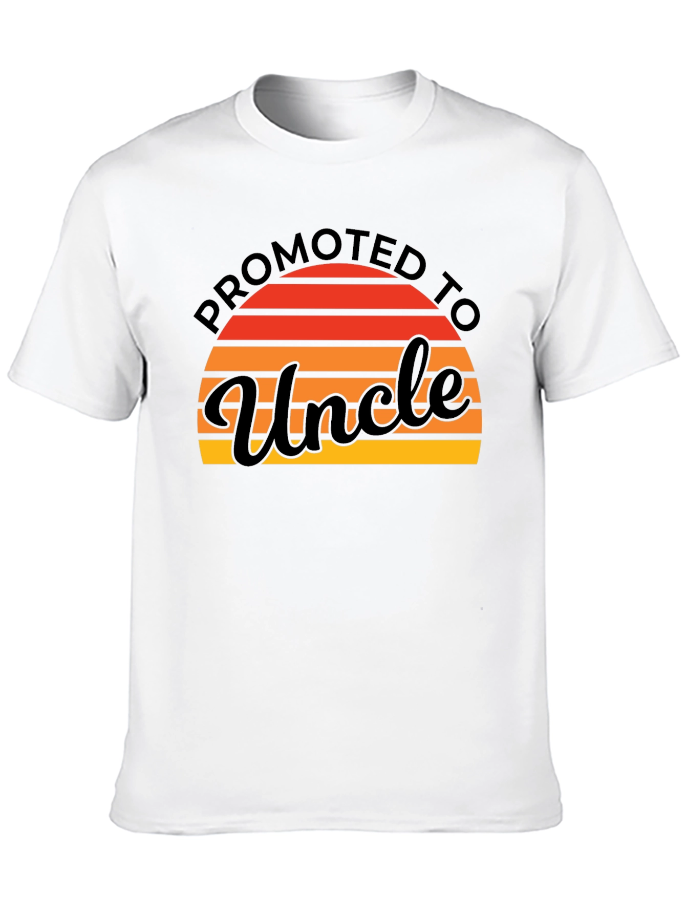 Promoted to Uncle Graphic Tee - Black