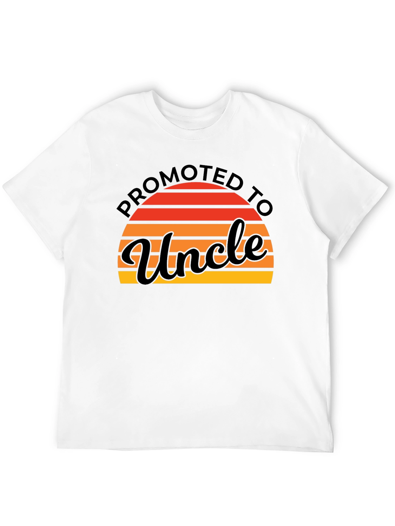 Promoted to Uncle Graphic Tee - Black