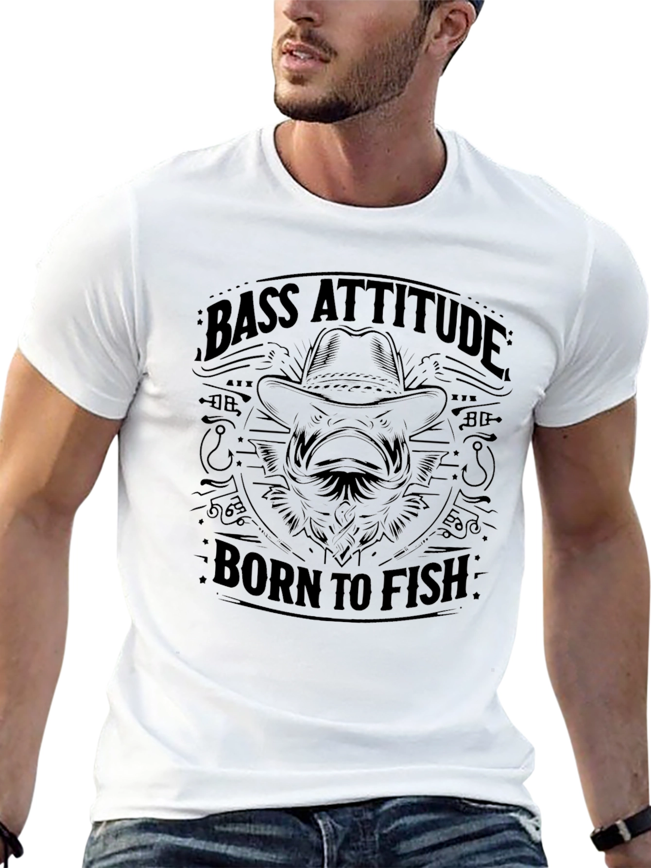 Bass Attitude - Born to Fish Graphic T-Shirt