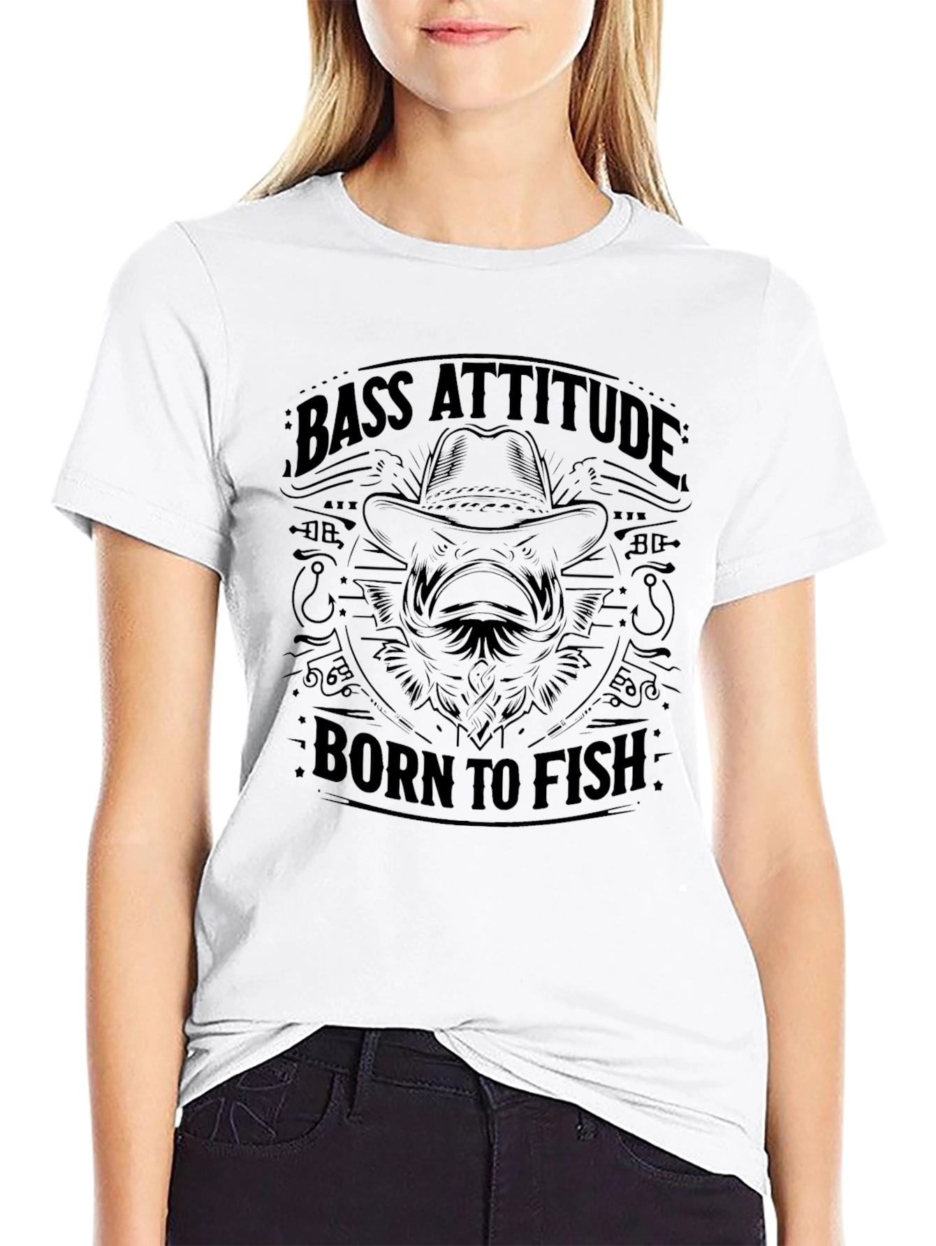 Bass Attitude - Born to Fish Graphic T-Shirt