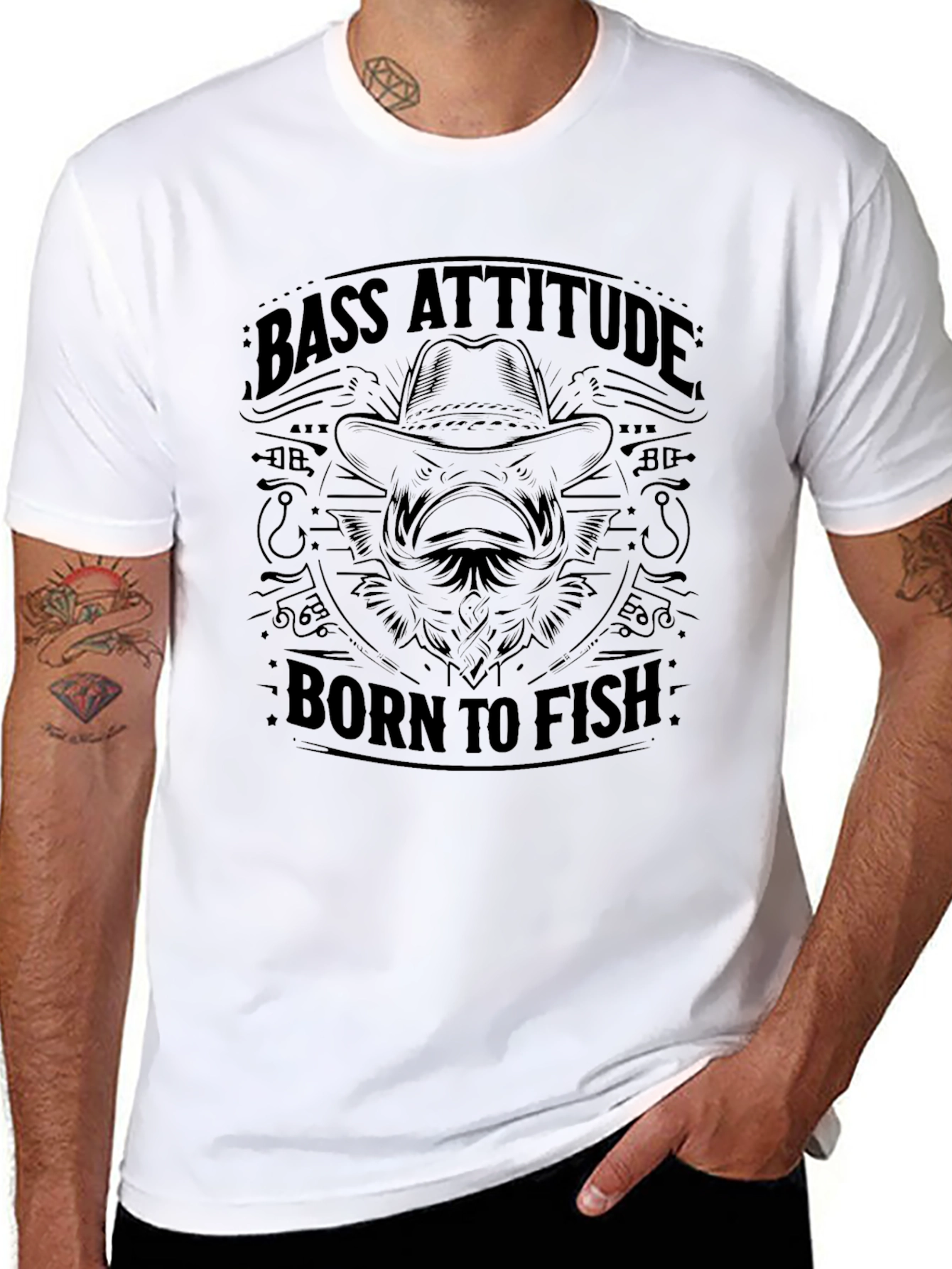 Bass Attitude - Born to Fish Graphic T-Shirt