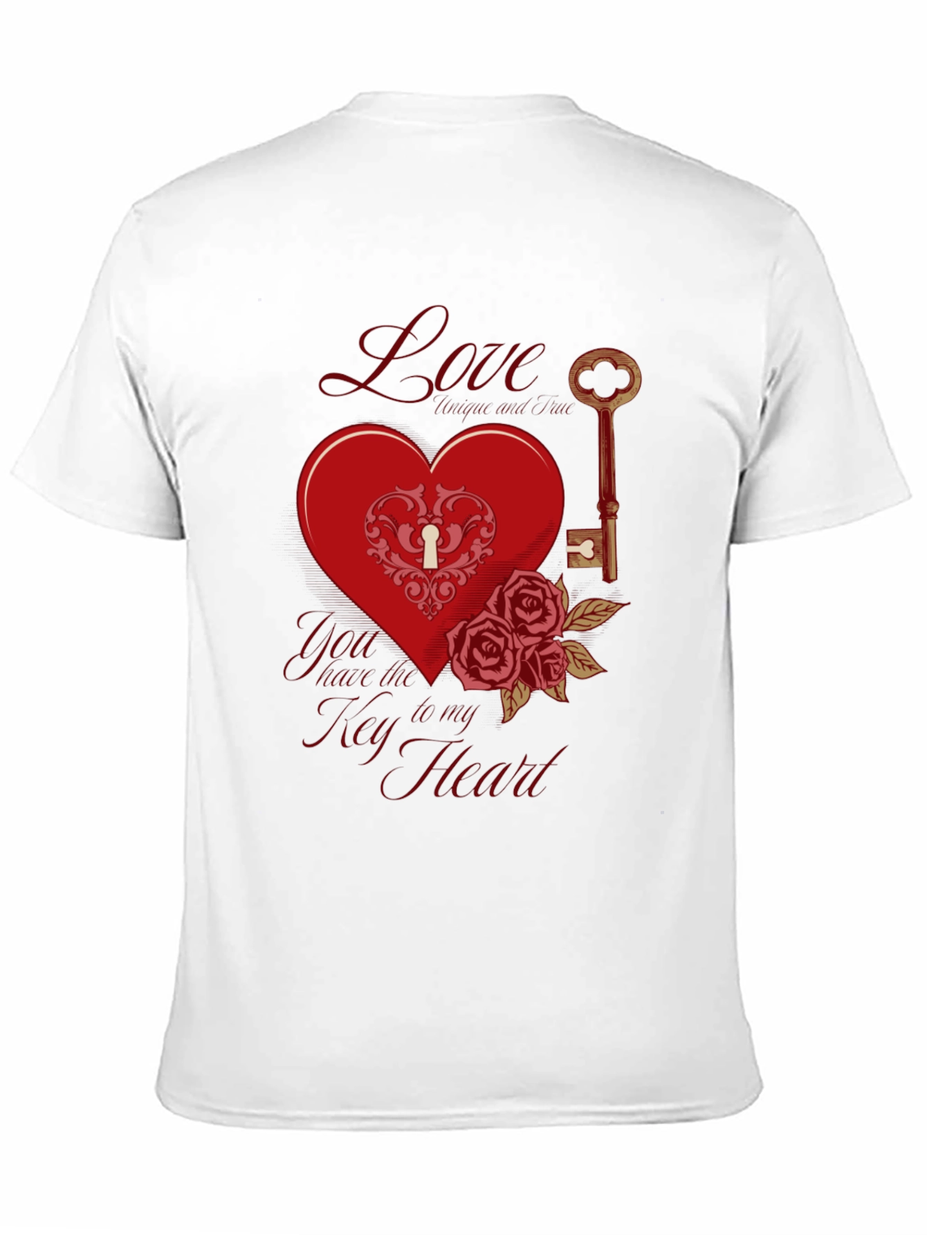 Love Key to My Heart Valentines Day T-Shirt