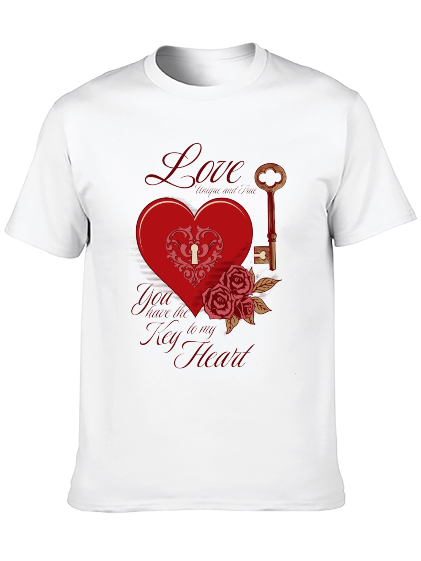 Love Key to My Heart Valentines Day T-Shirt